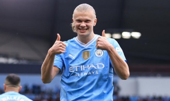 Haaland scoret 4 mål på 54 minutter