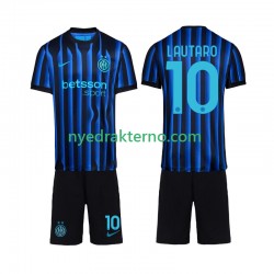 Inter Milan Fotballdrakt Lautaro Martinez 10 Barn Hjemmedraktsett 2025-2026 Kortermet