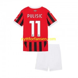 AC Milan Fotballdrakt Christian Pulisic 11 Barn Hjemmedraktsett 2024-2025 Kortermet