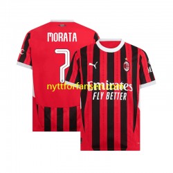 AC Milan Fotballdrakt UCL Font MORATA 7 Herre Hjemmedraktsett 2024-2025 Kortermet