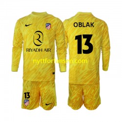 Atlético Madrid Fotballdrakt Jan Oblak 13 Keeper Barn Tredjedraktsett 2024-2025 Langermet