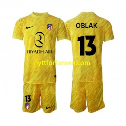 Atlético Madrid Fotballdrakt Jan Oblak 13 Keeper Barn Tredjedraktsett 2024-2025 Kortermet