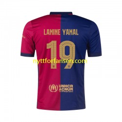 FC Barcelona Fotballdrakt UCL Font Lamine Yamal 19 Herre Hjemmedraktsett 2024-2025 Kortermet