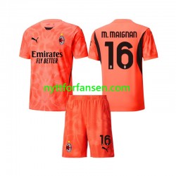 AC Milan Fotballdrakt Mike Maignan 16 Keeper Barn Fjerdedraktsett 2024-2025 Kortermet