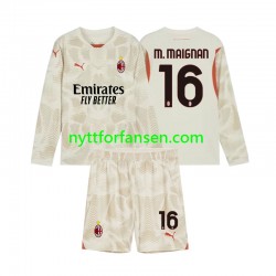 AC Milan Fotballdrakt Mike Maignan 16 Keeper Barn Tredjedraktsett 2024-2025 Langermet