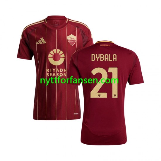 AS Roma Fotballdrakt Paulo Dybala 21 Herre Hjemmedraktsett 2024-2025 Kortermet