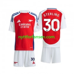 Arsenal Fotballdrakt Sterling 30 Barn Hjemmedraktsett 2024-2025 Kortermet