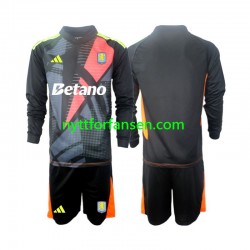 Aston Villa Fotballdrakt Keeper Barn Hjemmedraktsett 2024-2025 Langermet