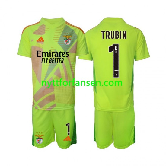 Benfica Fotballdrakt Anatolij Trubin 1 Keeper Barn Hjemmedraktsett 2024-2025 Kortermet