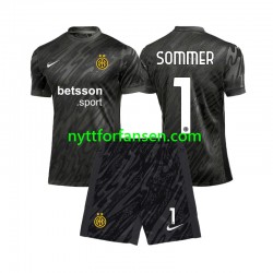 Inter Milan Fotballdrakt Yann Sommer 1 Keeper Barn Tredjedraktsett 2024-2025 Kortermet