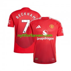Manchester United Fotballdrakt Beckham 7 Herre Hjemmedraktsett 2024-2025 Kortermet
