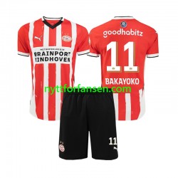 PSV Eindhoven Fotballdrakt Johan Bakayoko 11 Barn Hjemmedraktsett 2024-2025 Kortermet