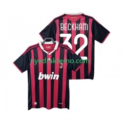 AC Milan Fotballdrakt BECKHAM 32 2009 Retro Herre Hjemmedraktsett 2010 Kortermet