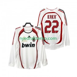 AC Milan Fotballdrakt KAKA 22 2007 Retro Herre Bortedraktsett 2006 Langermet