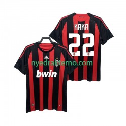 AC Milan Fotballdrakt KAKA 22 2009 Retro Herre Hjemmedraktsett 2008 Kortermet