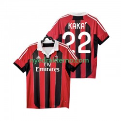 AC Milan Fotballdrakt KAKA 22 2012 2013 Retro Herre Hjemmedraktsett Kortermet