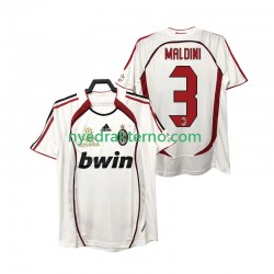 AC Milan Fotballdrakt MALDINI 3 2007 Retro Herre Bortedraktsett 2006 Kortermet