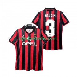 AC Milan Fotballdrakt MALDINI 3 1995 1996 Retro Herre Hjemmedraktsett Kortermet