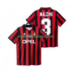 AC Milan Fotballdrakt MALDINI 3 1996 1997 Retro Herre Hjemmedraktsett Kortermet