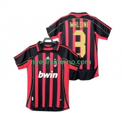AC Milan Fotballdrakt MALDINI 3 2007 Retro Herre Hjemmedraktsett 2006 Kortermet