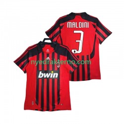 AC Milan Fotballdrakt MALDINI 3 2007 Retro Herre Hjemmedraktsett 2008 Kortermet