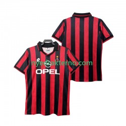 AC Milan Fotballdrakt 1995 1996 Retro Herre Hjemmedraktsett Kortermet