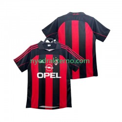 AC Milan Fotballdrakt 2000 2002 Retro Herre Hjemmedraktsett Kortermet