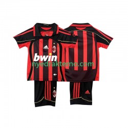 AC Milan Fotballdrakt 2007 Retro Barn Hjemmedraktsett 2006 Kortermet