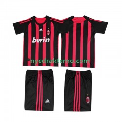 AC Milan Fotballdrakt 2009 Retro Barn Hjemmedraktsett 2008 Kortermet