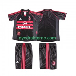 AC Milan Fotballdrakt 1998 Retro Barn Tredjedraktsett 1999 Kortermet