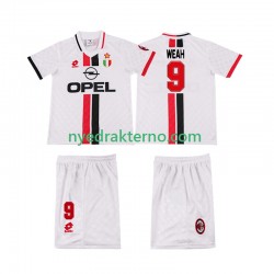 AC Milan Fotballdrakt WEAH 8 1996 1997 Retro Barn Bortedraktsett Kortermet