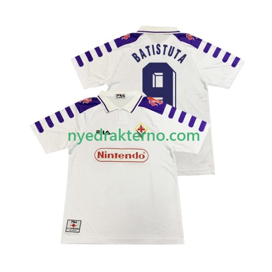 Fiorentina Fotballdrakt BASTUTA 9 1998 Retro Herre Bortedraktsett 1999 Kortermet
