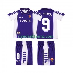 Fiorentina Fotballdrakt BASTUTA 9 2000 Retro Barn Hjemmedraktsett 1999 Kortermet