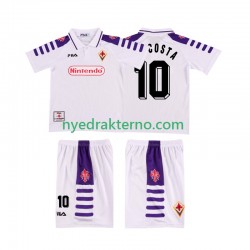 Fiorentina Fotballdrakt RUI COSTA 10 1998 Retro Barn Bortedraktsett 1999 Kortermet