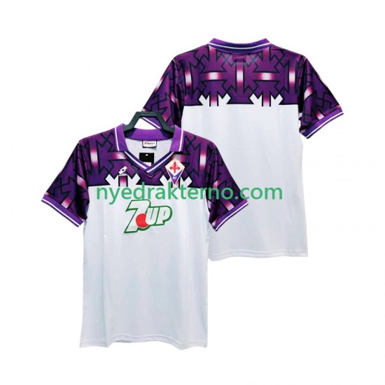 Fiorentina Fotballdrakt 1992 1993 Retro Herre Bortedraktsett Kortermet
