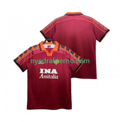 AS Roma Fotballdrakt 1998 Retro Herre Hjemmedraktsett 1999 Kortermet