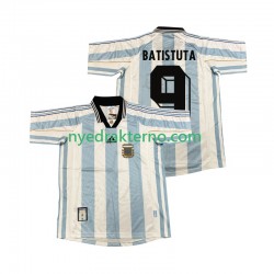 Argentina Fotballdrakt BATISUTA 9 1998 Retro Herre Hjemmedraktsett Kortermet