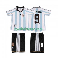 Argentina Fotballdrakt BATISUTA 9 1998 Retro Barn Hjemmedraktsett Kortermet