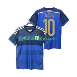 Argentina Fotballdrakt Lionel Messi 10 2014 Retro Herre Bortedraktsett Kortermet
