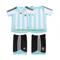 Argentina Fotballdrakt 2007 Retro Barn Hjemmedraktsett 2006 Kortermet