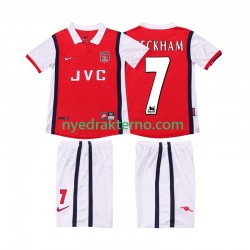 Arsenal Fotballdrakt BECKHAM 7 1998 Retro Barn Hjemmedraktsett 1999 Kortermet