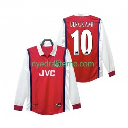Arsenal Fotballdrakt BERGKAMP 10 1998 Retro Herre Hjemmedraktsett 1999 Langermet
