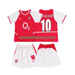 Arsenal Fotballdrakt BERGKAMP 10 2002 2003 Retro Barn Hjemmedraktsett Kortermet