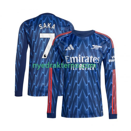 Arsenal Fotballdrakt Bukayo Saka 7 Herre Bortedraktsett 2025-2026 Langermet