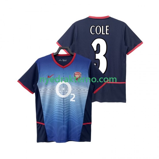Arsenal Fotballdrakt COLE 3 2002 Retro Herre Bortedraktsett 2004 Kortermet