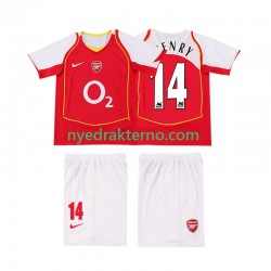 Arsenal Fotballdrakt Thierry Henry 14 2005 Retro Barn Hjemmedraktsett 2004 Kortermet