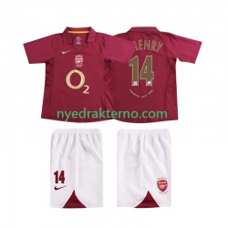 Arsenal Fotballdrakt Thierry Henry 14 2005 Retro Barn Hjemmedraktsett 2006 Kortermet