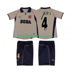 Arsenal Fotballdrakt VIEIRA 4 2001 2002 Retro Barn Bortedraktsett Kortermet