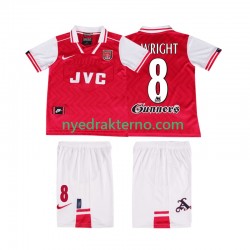Arsenal Fotballdrakt WRIGHT 8 1996 1997 Retro Barn Hjemmedraktsett Kortermet