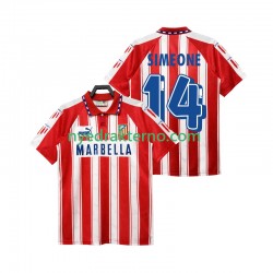 Atlético Madrid Fotballdrakt SIMEONE 14 1995 Retro Herre Hjemmedraktsett 1994 Kortermet